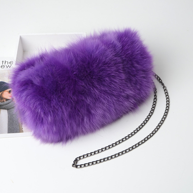 Luksusowa torebka podróżna z autentycznym futrem lisa, idealna na zimowe dni - Wianko - 19