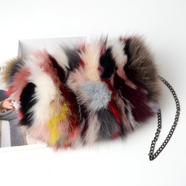 Luksusowa torebka podróżna z autentycznym futrem lisa, idealna na zimowe dni - Wianko - 16