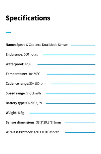GEOID Bike Cadence - czujnik prędkości i licznik rowerowy z funkcją ANT+ i Bluetooth, kompatybilny z GARMIN, IGPSPORT i Bryton - Wianko - 5