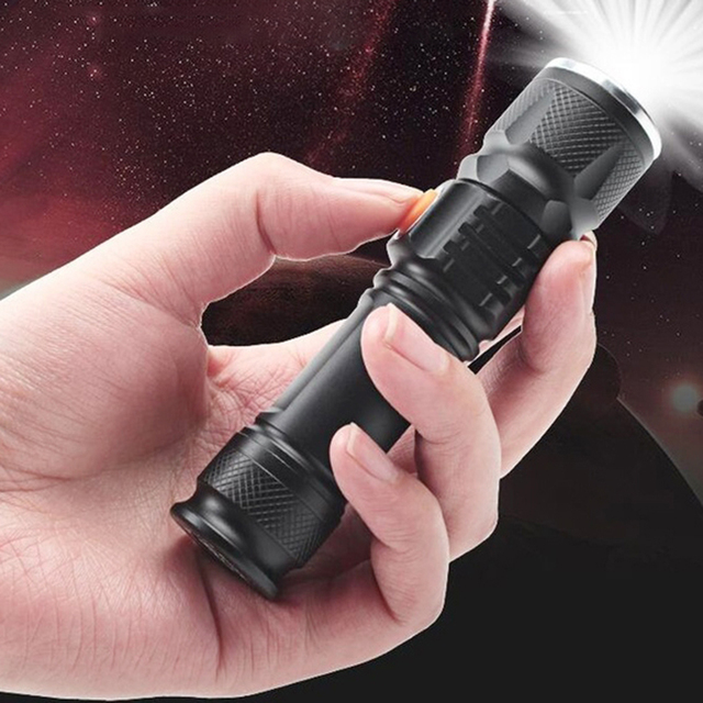 Akumulator teleskopowy Mini USB, jasno świecący zoomowalny latarka lampa zewnętrzna T6 - Wianko - 2