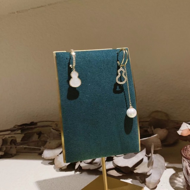 Kolczyki wiszące HUAMI dla kobiet - asymetryczna biżuteria Jade o słodkim uroku na imprezę - Wianko - 18