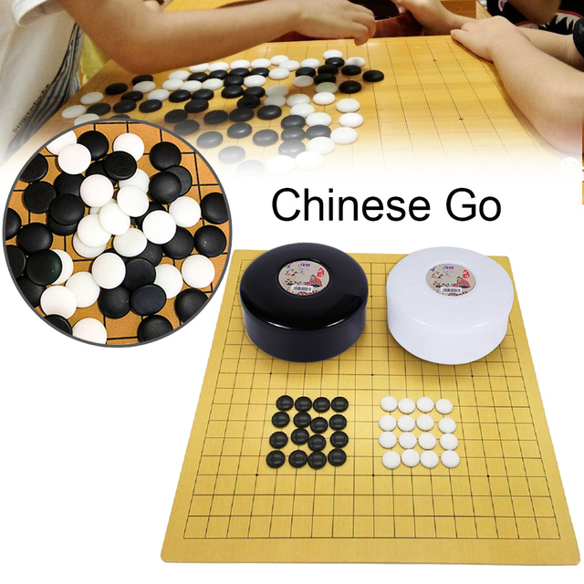 Zestaw gier szachowych Weiqi warcaby - chiński stary zestaw z plastikiem dla dzieci i przyjaciół - w magazynie - Wianko - 2