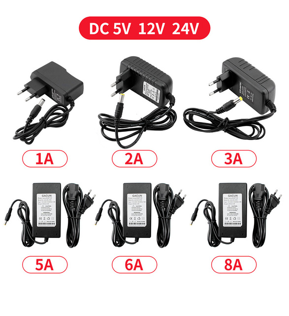 Uniwersalny adapter AC/DC 5.5-2.5mm do zasilacza, DC 5V 12V 24V, 1A 2A 3A 5A 6A 8A, do monitorów LED, laptopów i innych urządzeń - Wianko - 8