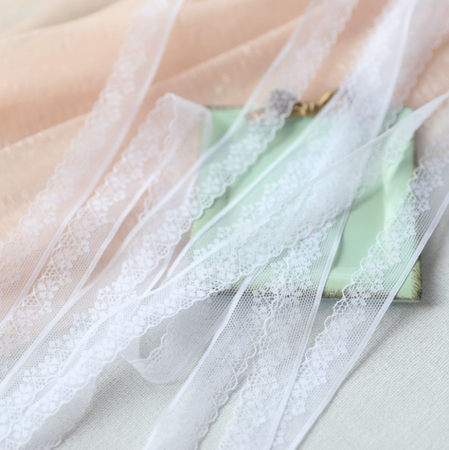 Biała koronkowa taśma wstążkowa, 10 metrów/partia x 1.9cm, wykończenia krawieckie na kostium, suknia ślubna, dekoracje i pakowanie prezentów - Wianko - 4