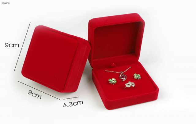 Ślubne pudełko na pierścionek w luksusowym stylu, z aksamitną wyściółką, kolczykami i przenośnym uchwytem - idealny prezent na zaręczyny, urodziny dla pani - Wianko - 14