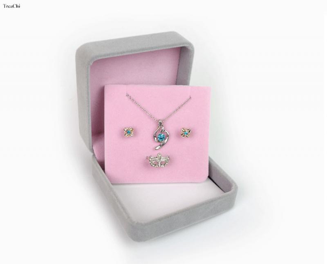 Ślubne pudełko na pierścionek w luksusowym stylu, z aksamitną wyściółką, kolczykami i przenośnym uchwytem - idealny prezent na zaręczyny, urodziny dla pani - Wianko - 17