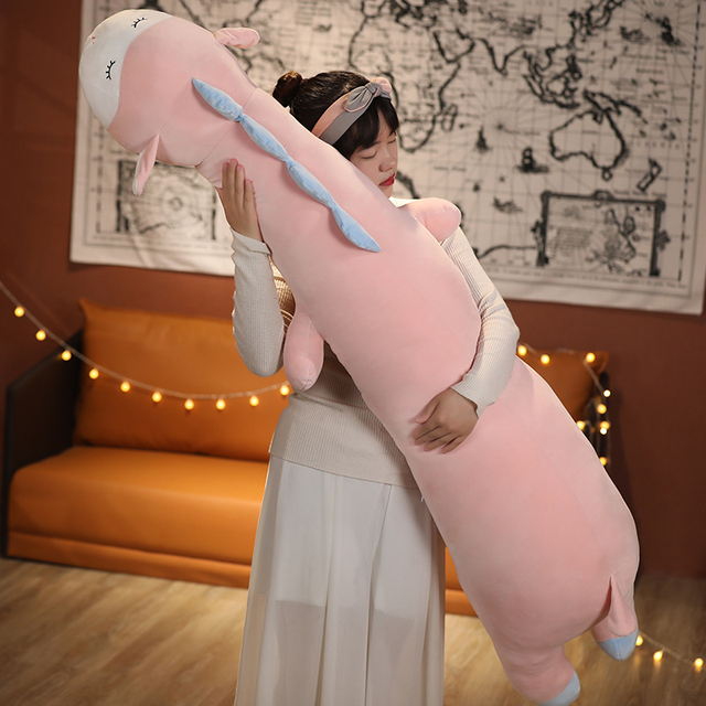 Duża pluszowa zabawka 1pc Hippo owiec 80/120 cm - poduszka w kształcie zwierzęcia, idealna do przytulania, prezent urodzinowy dla dzieci - Wianko - 7