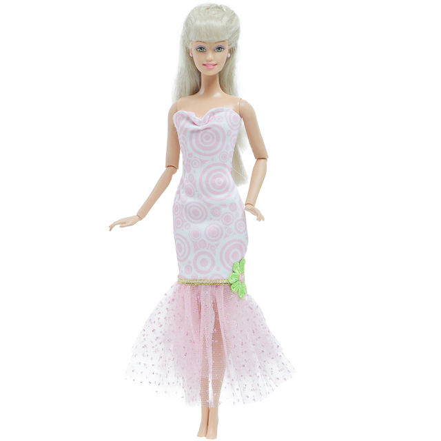 Różowa sukienka wieczorowa z ogonem syreny dla Barbie lalki - Wianko - 6