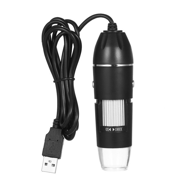 Cyfrowy mikroskop USB z funkcją zoomu i kamerą, lupa z podświetlanym szkłem o powiększeniu 1000x z uchwytem i podstawą - Wianko - 8