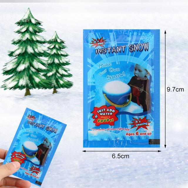 Instant Snow Powder - sztuczne chłonne płatki śniegu do ozdób świątecznych i dekoracji domu oraz ślubnych - Wianko - 17
