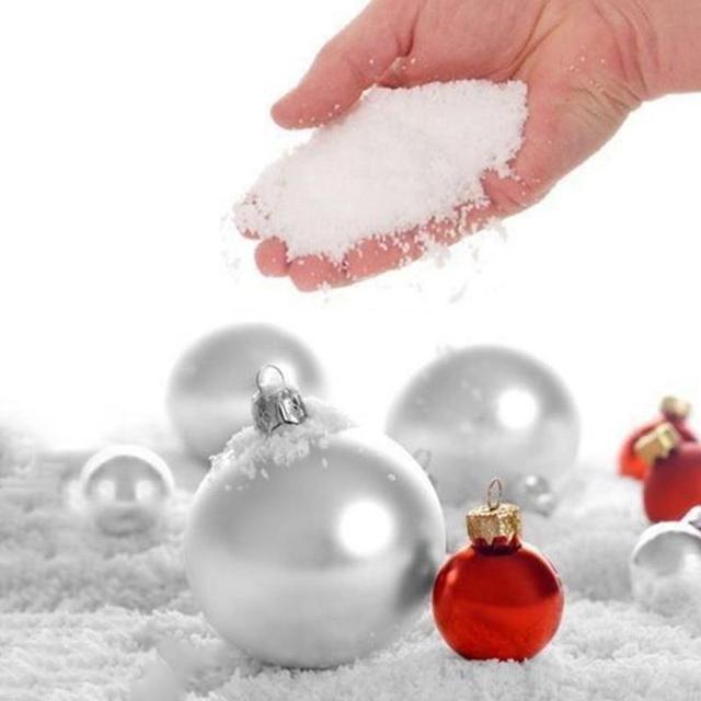 Instant Snow Powder - sztuczne chłonne płatki śniegu do ozdób świątecznych i dekoracji domu oraz ślubnych - Wianko - 15