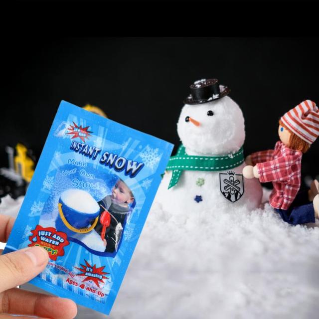 Instant Snow Powder - sztuczne chłonne płatki śniegu do ozdób świątecznych i dekoracji domu oraz ślubnych - Wianko - 3