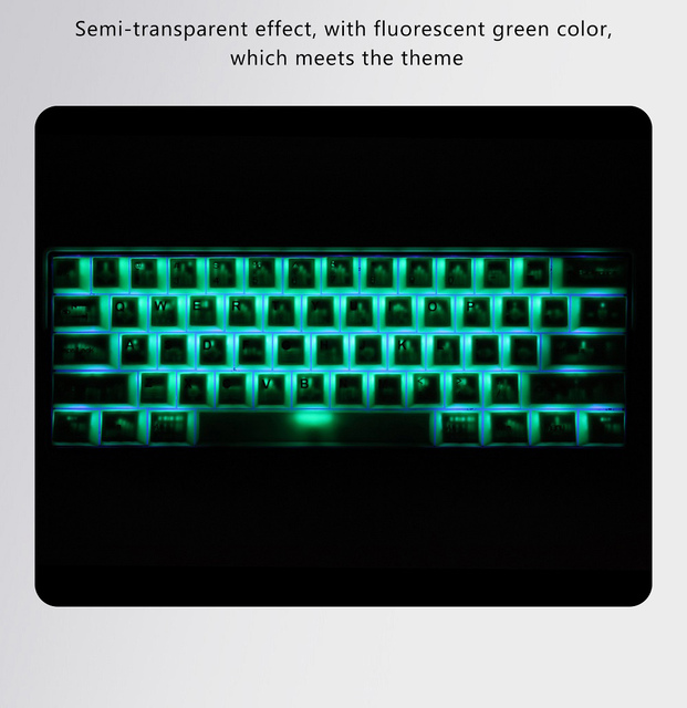 Taihao Haunted Slime Sprout ABS Doubleshot Keycap - Zielony kolor, klawiatura mechaniczna - Wianko - 14