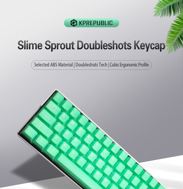Taihao Haunted Slime Sprout ABS Doubleshot Keycap - Zielony kolor, klawiatura mechaniczna - Wianko - 2