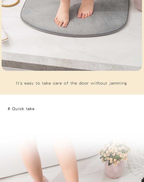 Piankowa mata do kąpieli flanelowa szara - dywanik łazienkowy o dużej absorpcji wody - Wianko - 5