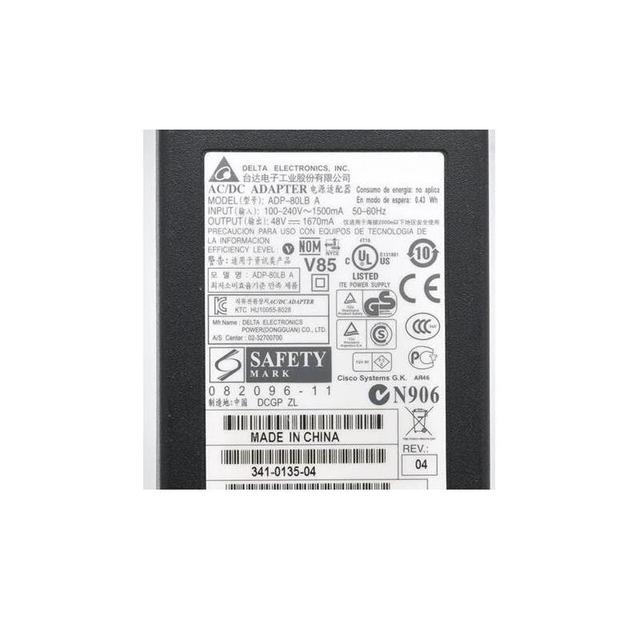 Oryginalna ładowarka sieciowa DELTA 48V 1.67A ADP-80LB A CISCO - zasilacz 1670mA dla AIR-CT2500 AIR-CT2504-K9 POE 341-0135-04 - Wianko - 2