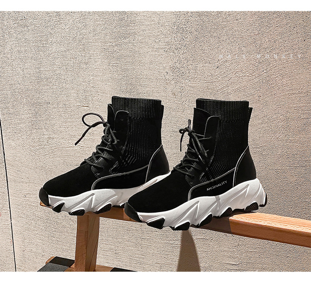 2020 Damskie buty zimowe wysokiej jakości z czarnym zaokrąglonym czubkiem - Wianko - 20