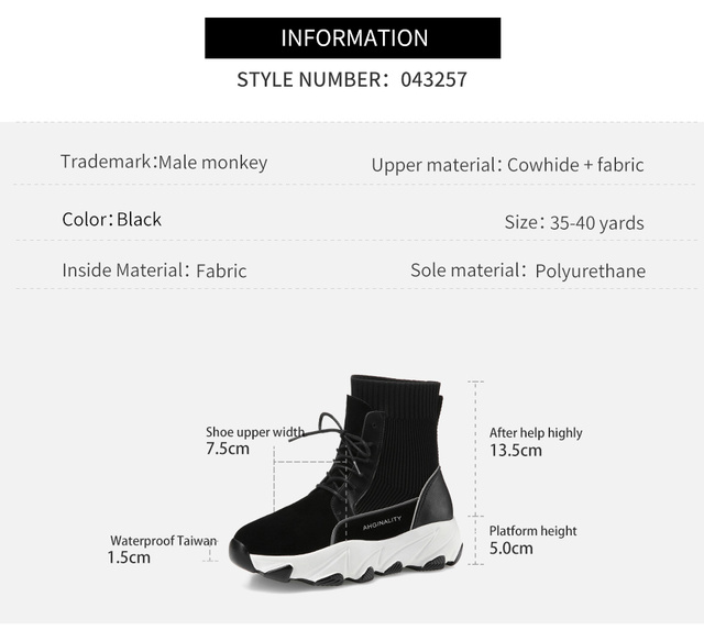 2020 Damskie buty zimowe wysokiej jakości z czarnym zaokrąglonym czubkiem - Wianko - 7
