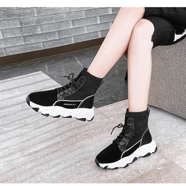 2020 Damskie buty zimowe wysokiej jakości z czarnym zaokrąglonym czubkiem - Wianko - 14