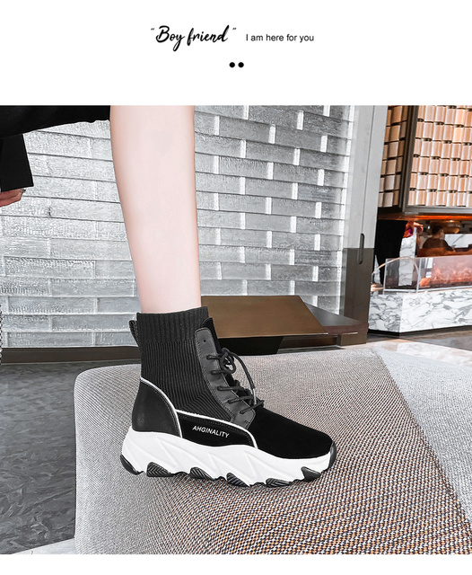 2020 Damskie buty zimowe wysokiej jakości z czarnym zaokrąglonym czubkiem - Wianko - 12