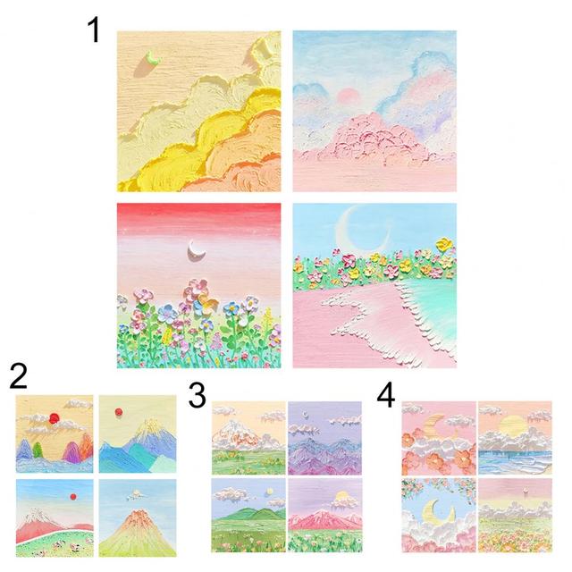 Zestaw 80 sztuk wyjątkowo kreatywnych bloczków notesowych w stylu malarstwa olejnego Sticky Note Multicolor Cute - Wianko - 5