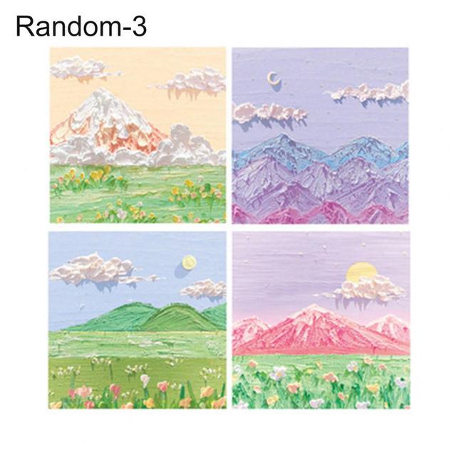 Zestaw 80 sztuk wyjątkowo kreatywnych bloczków notesowych w stylu malarstwa olejnego Sticky Note Multicolor Cute - Wianko - 8