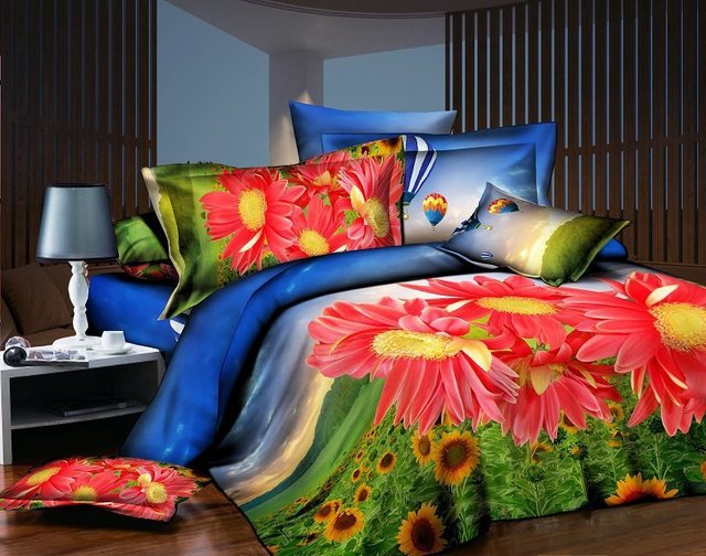 Zestaw pościeli 3D - luksusowy pozostwowy kwiat róży King Sheet - pościel i poszewki na łóżko dla dorosłych - wysoka jakość - Wianko - 6