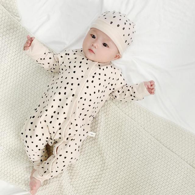 Kombinezon dla noworodka z kapeluszem - bawełniany piżamowy kawałek ubranek dla dziewczynek 0-24M - Wianko - 9