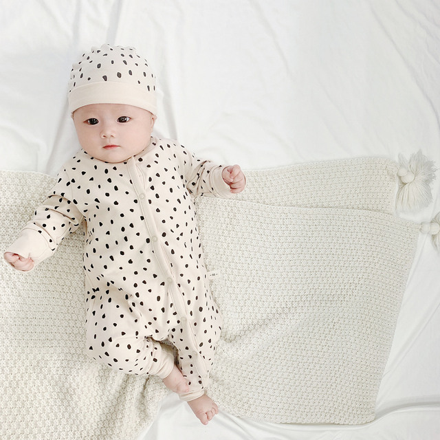 Kombinezon dla noworodka z kapeluszem - bawełniany piżamowy kawałek ubranek dla dziewczynek 0-24M - Wianko - 8