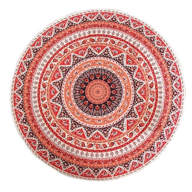 Psychodeliczny gobelin do zawieszenia na ścianę Mandala - letnia plaża - Wianko - 3