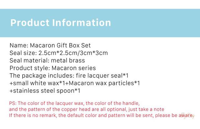 Zestaw narzędzi do pieczątek woskowych Macaron Box z koralikami i łyżką - prezent DIY do scrapbookingu, koperta, zaproszenie na ślub - Wianko - 6