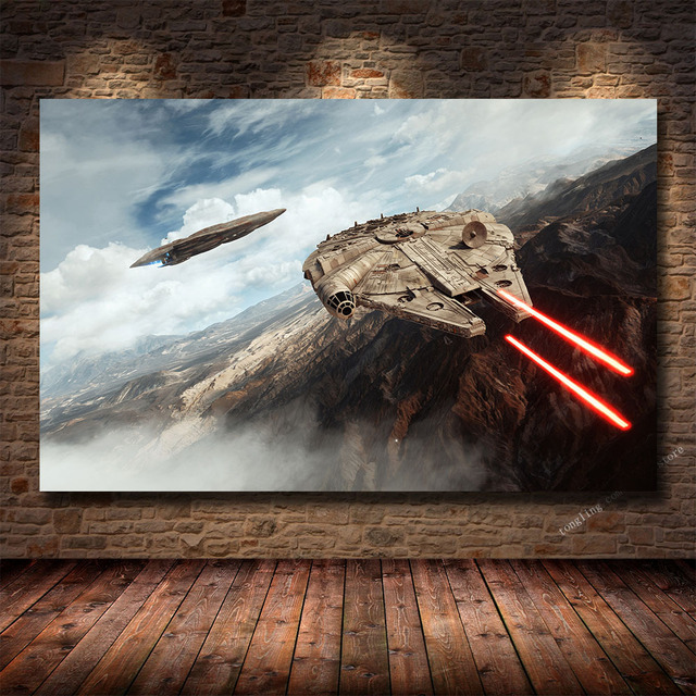 Gwiezdne wojny - Statek kosmiczny artystyczny obraz na płótnie do salonu - dekoracje ścienne - Wianko - 3