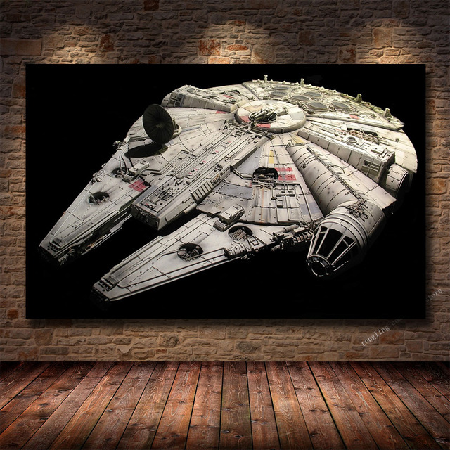 Gwiezdne wojny - Statek kosmiczny artystyczny obraz na płótnie do salonu - dekoracje ścienne - Wianko - 4