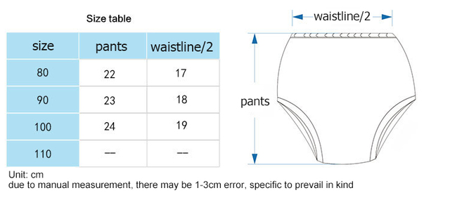 Zmywalne spodnie treningowe dla niemowląt wielokrotnego użytku SY010 - Wianko - 1