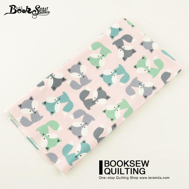 Tekstylia domowe Booksew Cute Fox - różowa bawełna 100%, dla szycia patchworku i lalki - Wianko - 7