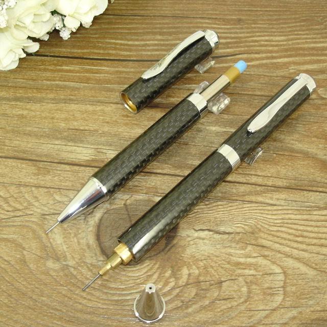 Ołówek automatyczny ACMECN z pełnym włóknem węglowym, 0,9mm, z gumką - Wianko - 7