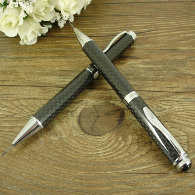 Ołówek automatyczny ACMECN z pełnym włóknem węglowym, 0,9mm, z gumką - Wianko - 15