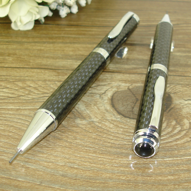 Ołówek automatyczny ACMECN z pełnym włóknem węglowym, 0,9mm, z gumką - Wianko - 17
