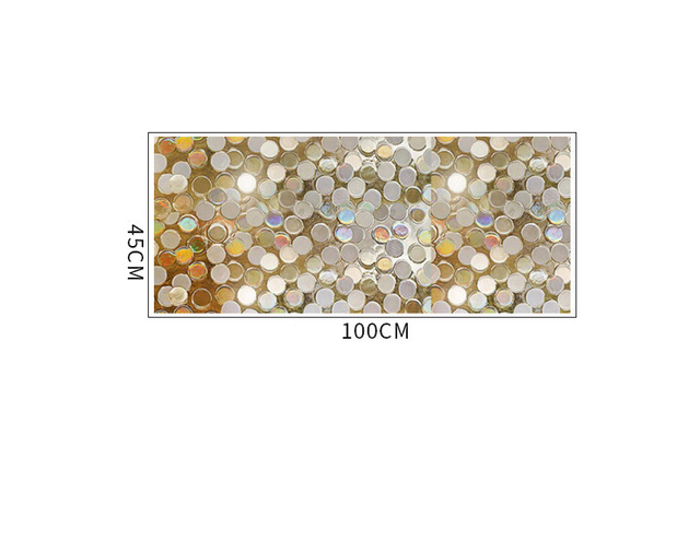 Naklejki elektrostatyczne na szkło kwadratowe, przezroczyste, matowe, mozaika Dot, 40cm x 10m - Wianko - 2