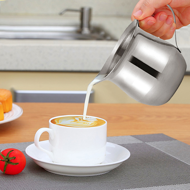 Dzbanek na mleko ze stali nierdzewnej Latte Art z pojemnością 60ml/90ml/150ml/240ml - Wianko - 2