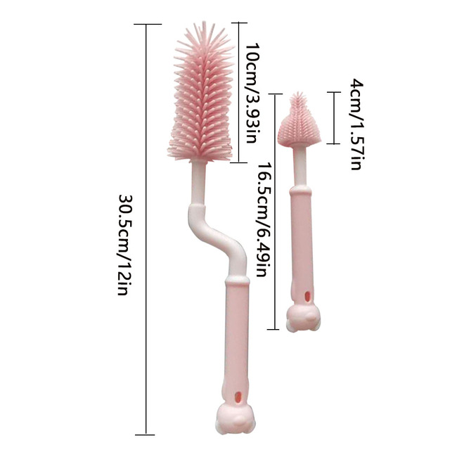 Szczotka do czyszczenia butelki dla dziecka z długą rączką - Wianko - 4
