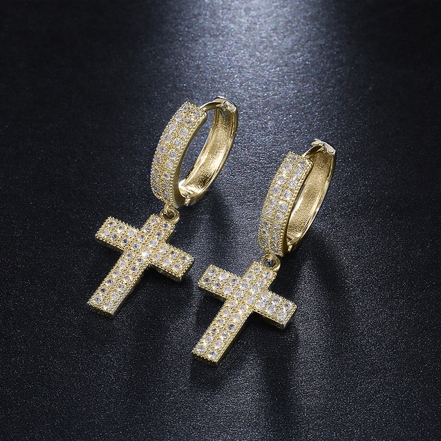 Luksusowe srebrne kolczyki wiszące Huitan z krzyżem - stylowe dodatki dla kobiet, idealne do różnych okazji w koreańskim stylu - Wianko - 7