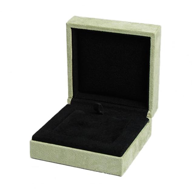 Przenośne kwadratowe aksamitne pudełko na biżuterię - szeroko używane, eleganckie etui na naszyjnik z wykonaniem w stylu weselnym - Wianko - 9