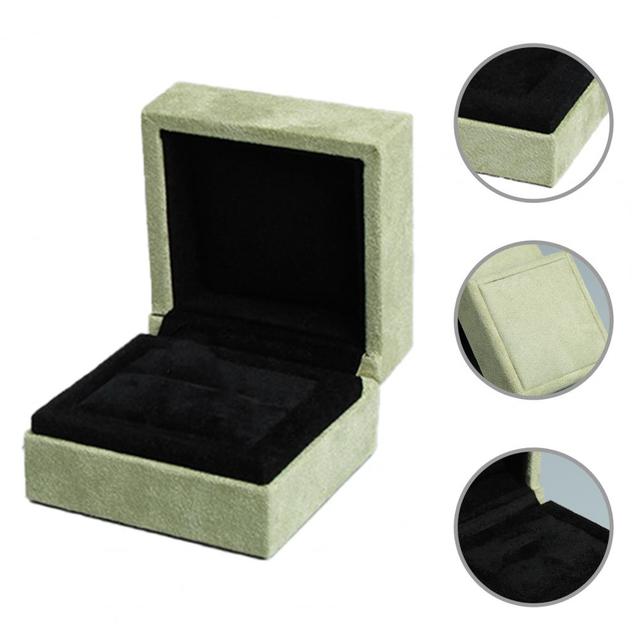 Przenośne kwadratowe aksamitne pudełko na biżuterię - szeroko używane, eleganckie etui na naszyjnik z wykonaniem w stylu weselnym - Wianko - 8