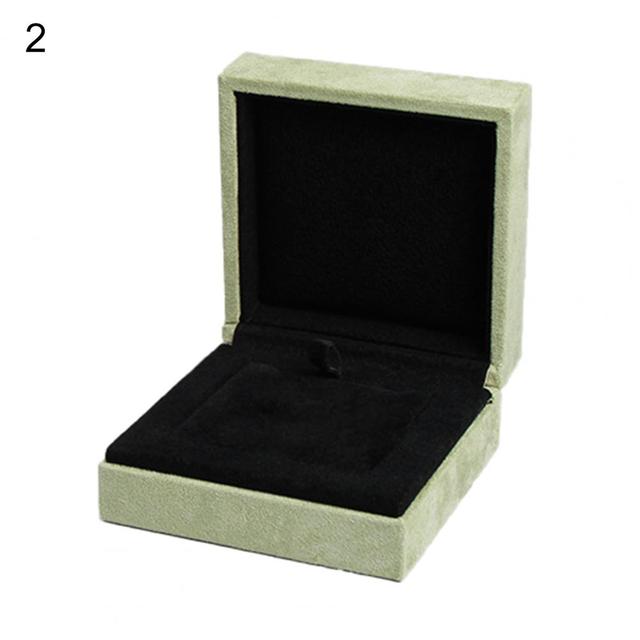 Przenośne kwadratowe aksamitne pudełko na biżuterię - szeroko używane, eleganckie etui na naszyjnik z wykonaniem w stylu weselnym - Wianko - 7