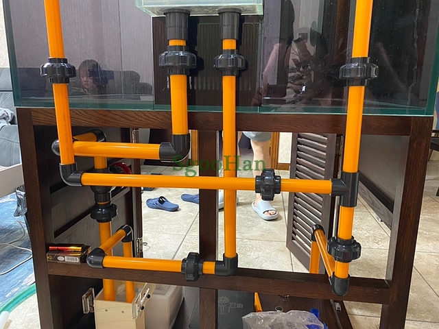 Pomarańczowy rura PVC akwarium do nawadniania ogrodu - zestaw 2 sztuk, średnica 20-50mm, długość 49-50cm - Wianko - 12