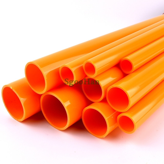 Pomarańczowy rura PVC akwarium do nawadniania ogrodu - zestaw 2 sztuk, średnica 20-50mm, długość 49-50cm - Wianko - 4