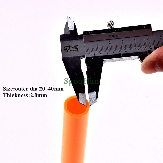 Pomarańczowy rura PVC akwarium do nawadniania ogrodu - zestaw 2 sztuk, średnica 20-50mm, długość 49-50cm - Wianko - 9