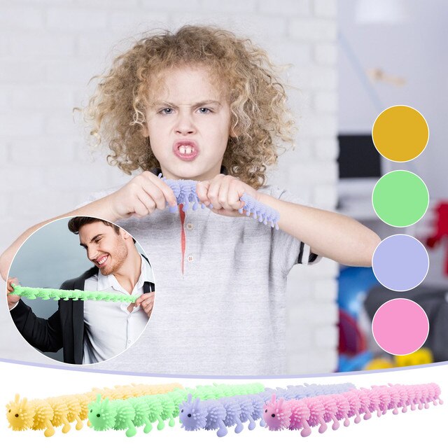 Fidget zabawka sensoryczna - 16-węzłowa gąsienica łagodząca stres dla dzieci - Wianko - 1