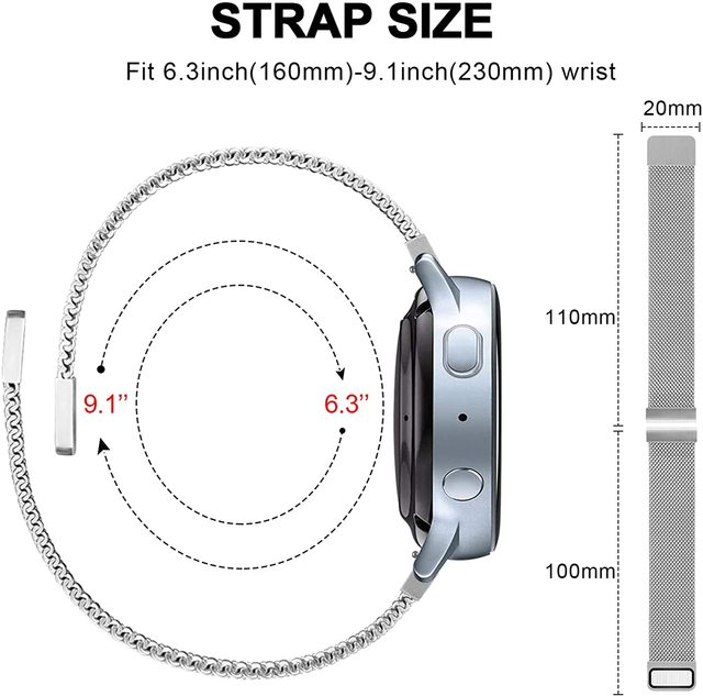 Bransoleta magnetyczna 20mm/22mm do zegarków Amazfit GTS 3/2/2e/GTS2 Mini/GTR 42mm/47mm/GTR3/3 Pro/2/2e - metalowa zegarek Amazfit bip - Wianko - 4